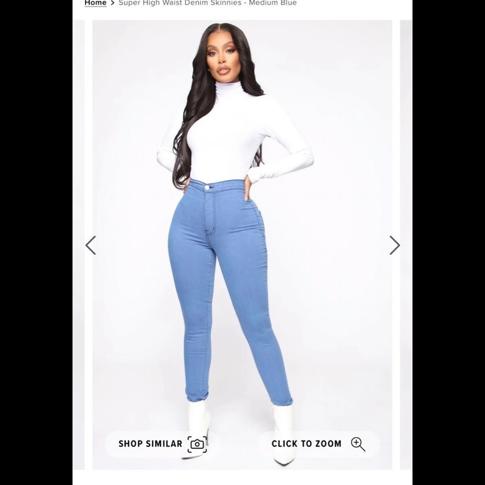High waisted jeans